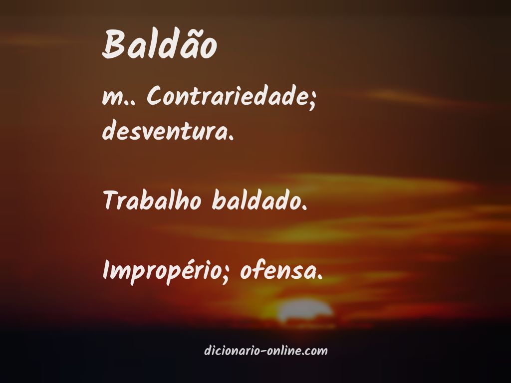 Significado de baldão