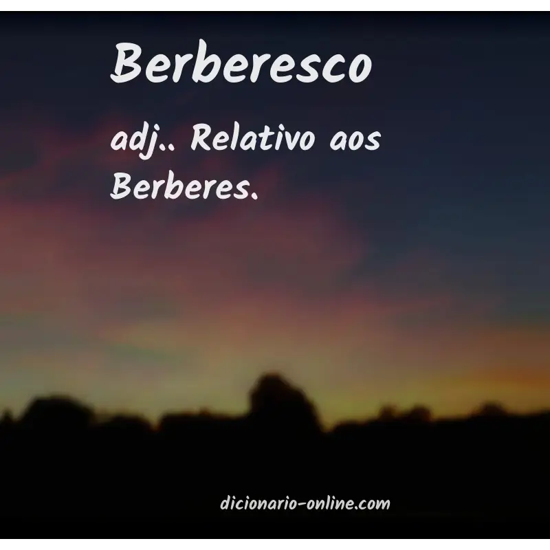 Significado de berberesco