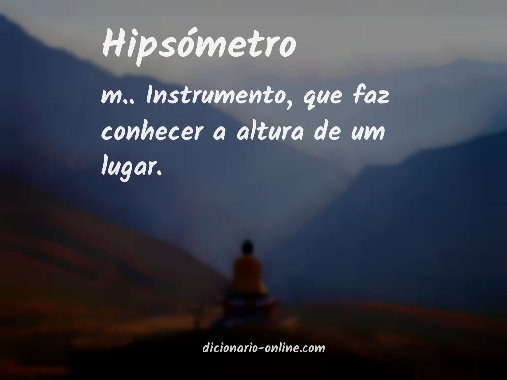 Significado de hipsómetro