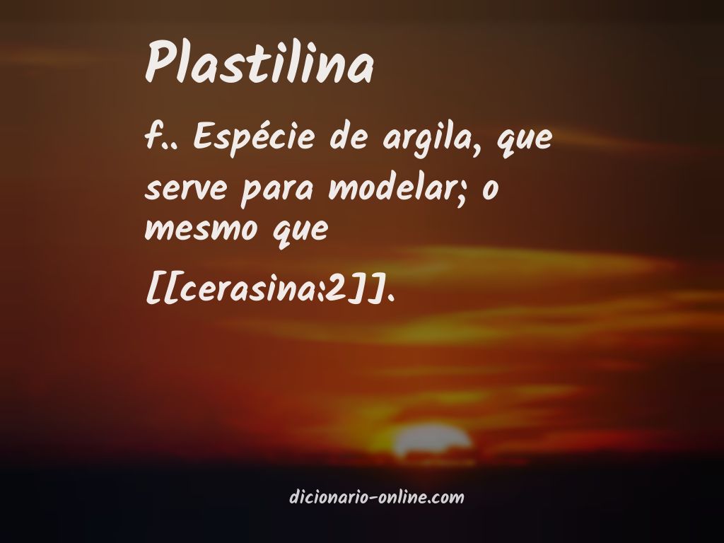 Significado de plastilina