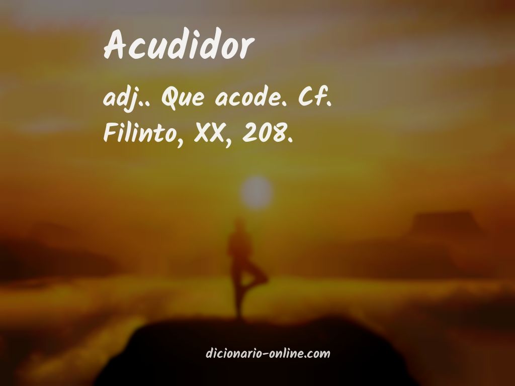 Significado de acudidor