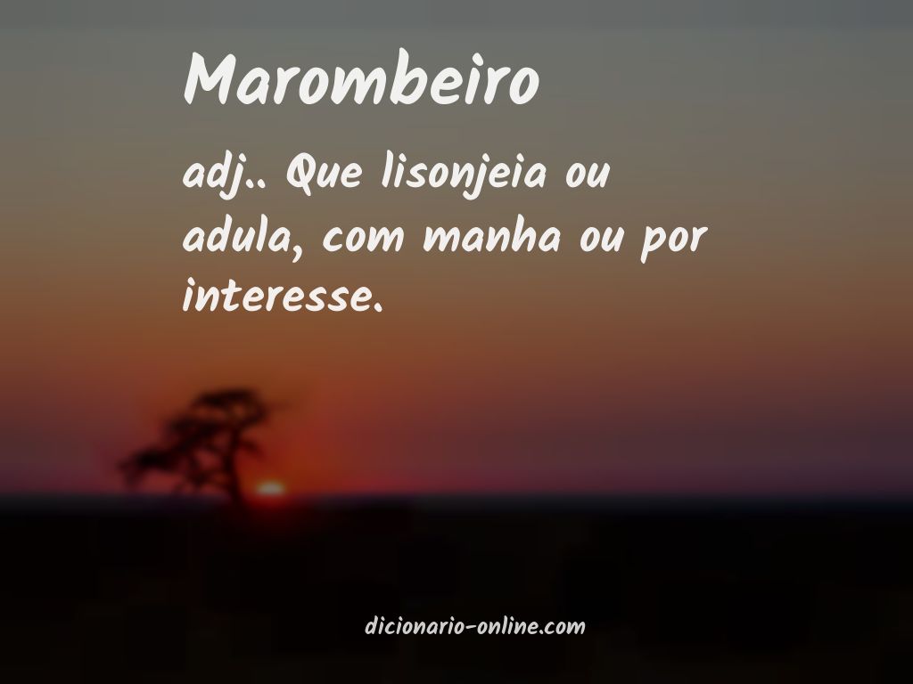 Significado de marombeiro