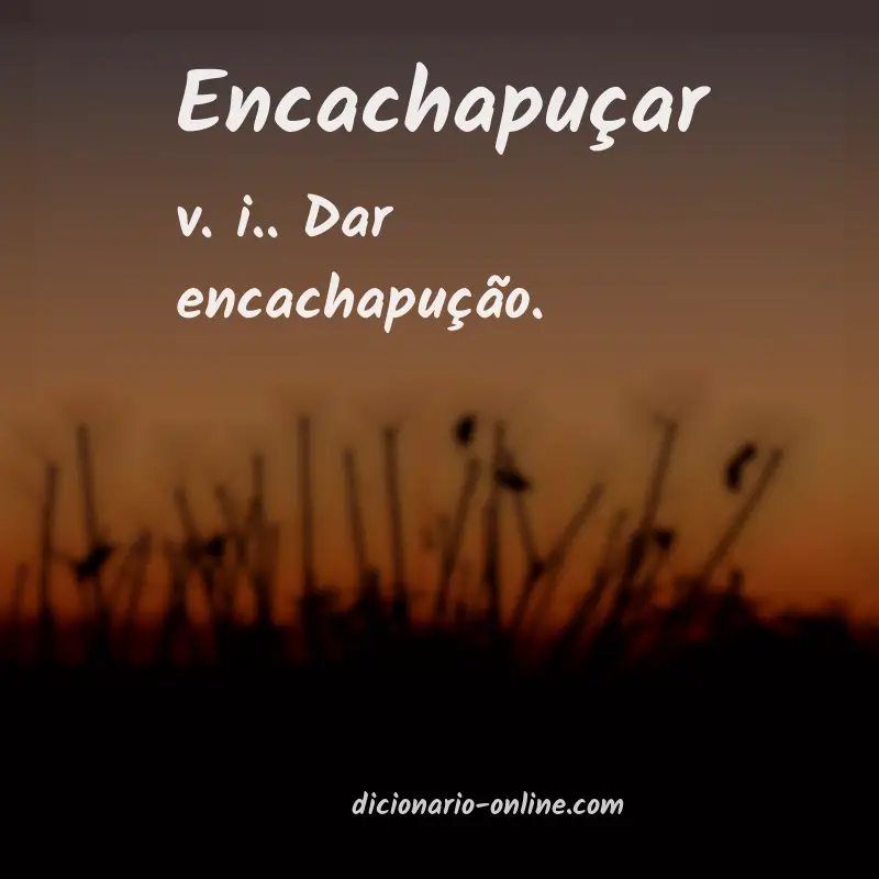 Significado de encachapuçar