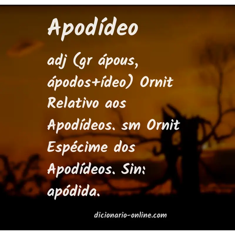 Significado de apodídeo