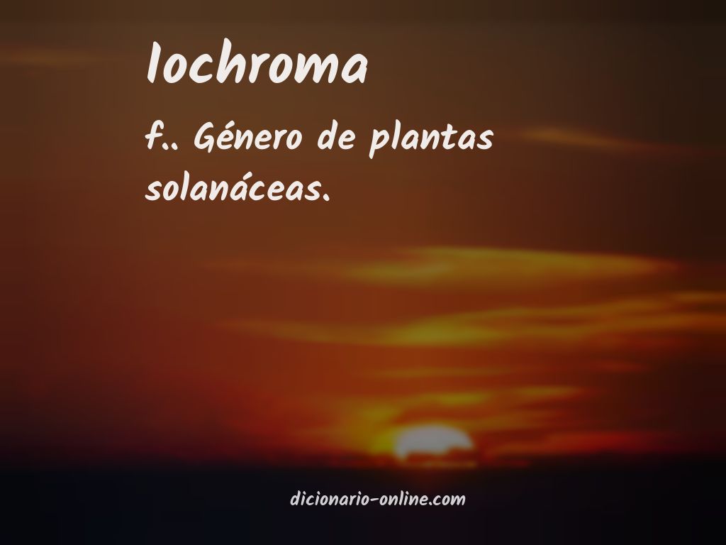 Significado de iochroma