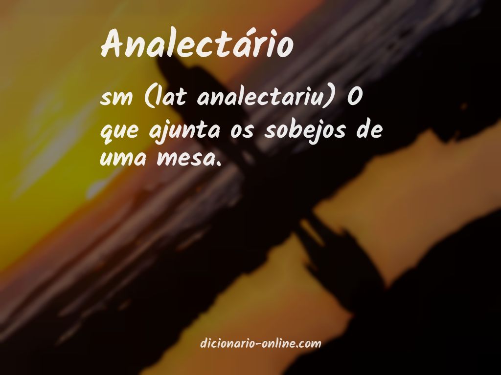 Significado de analectário