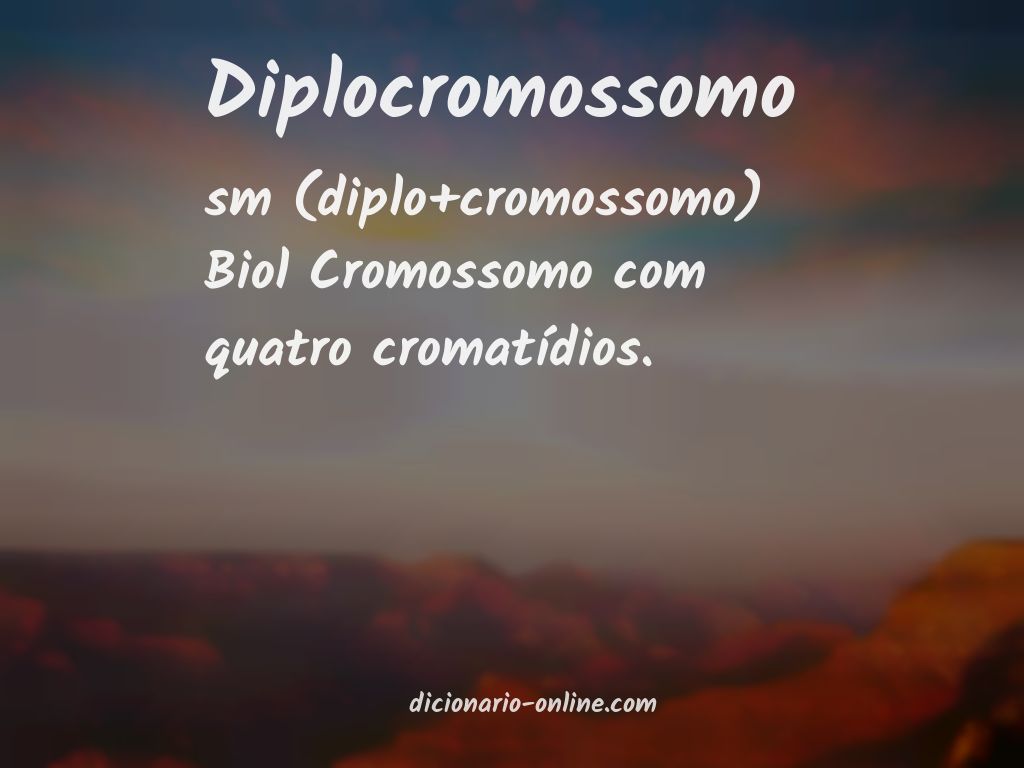 Significado de diplocromossomo