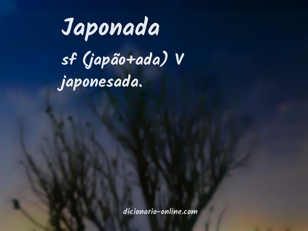 Significado de japonada