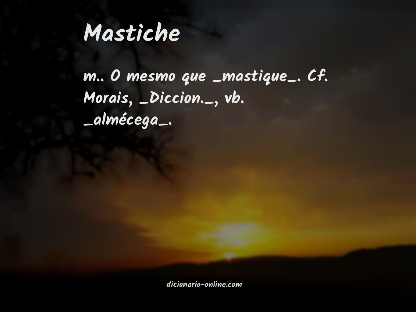 Significado de mastiche