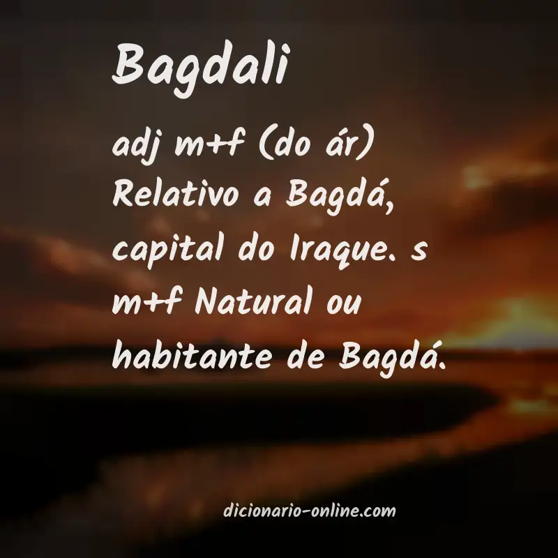 Significado de bagdali