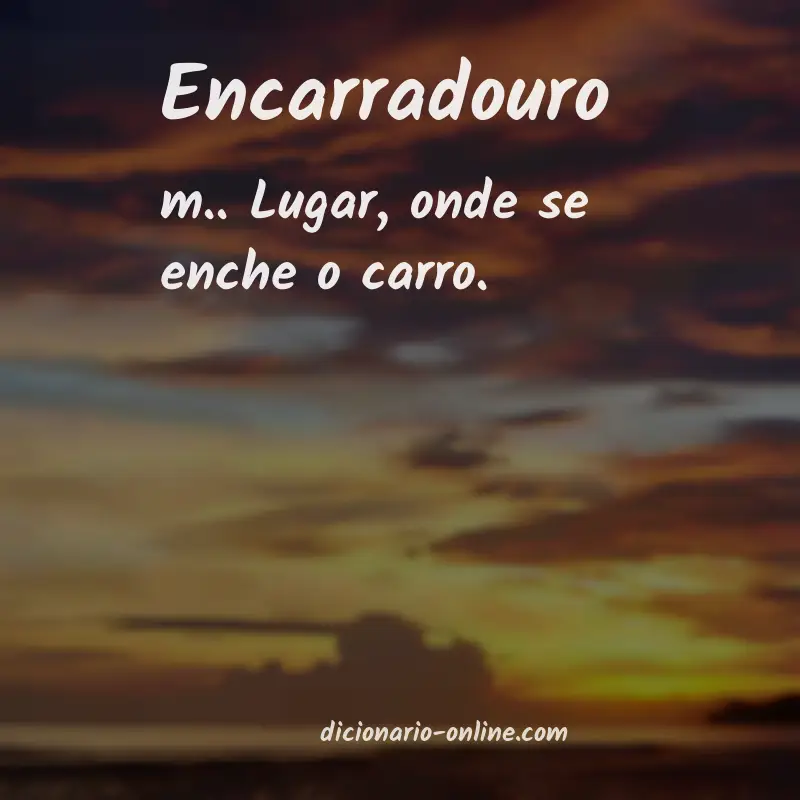 Significado de encarradouro