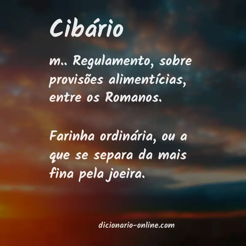 Significado de cibário