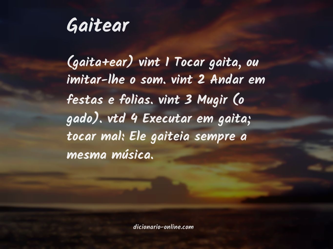 Significado de gaitear