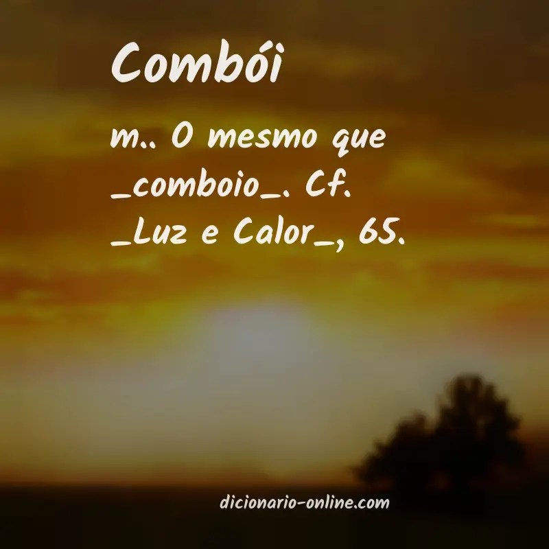 Significado de combói