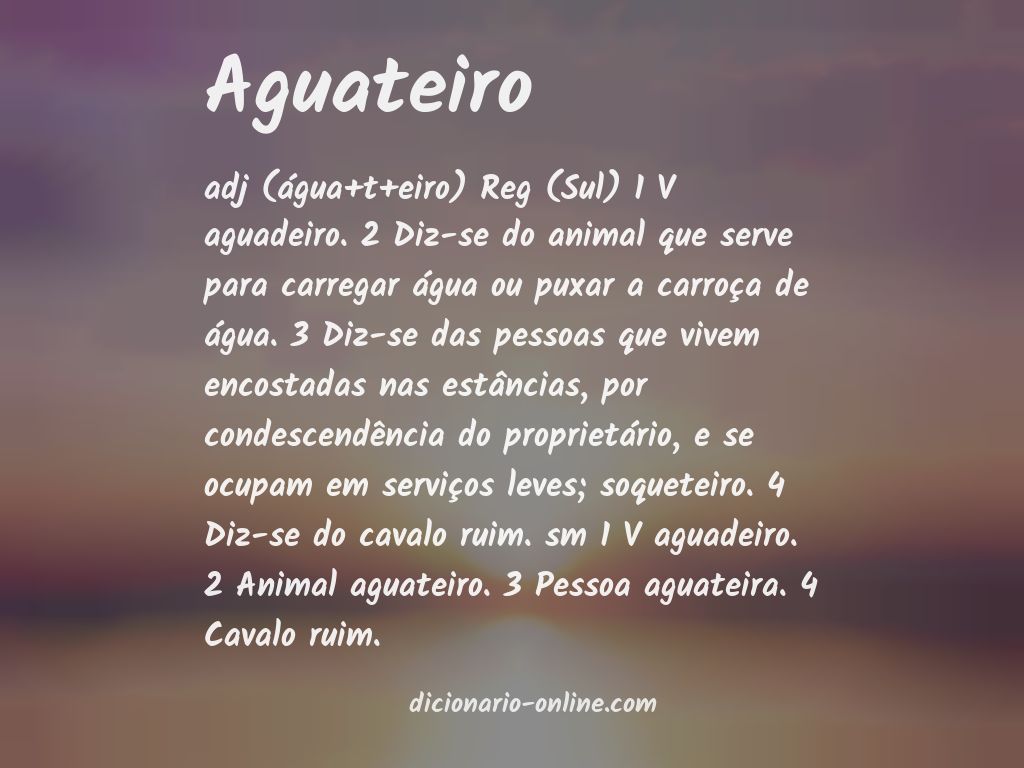 Significado de aguateiro