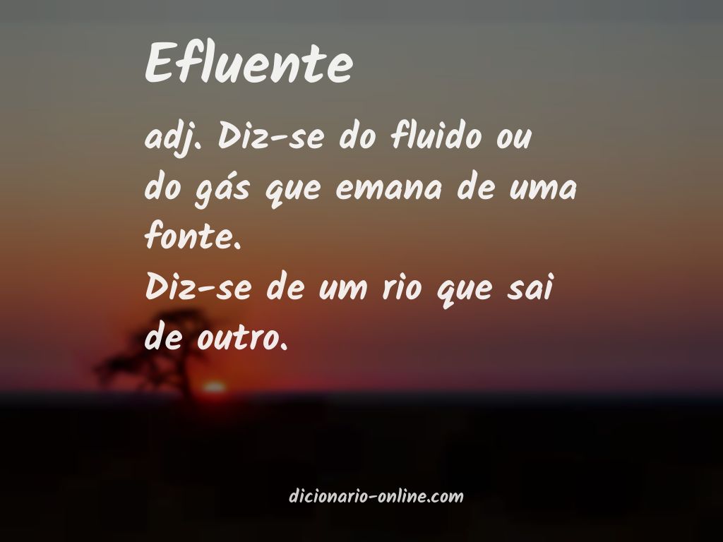 Significado de efluente