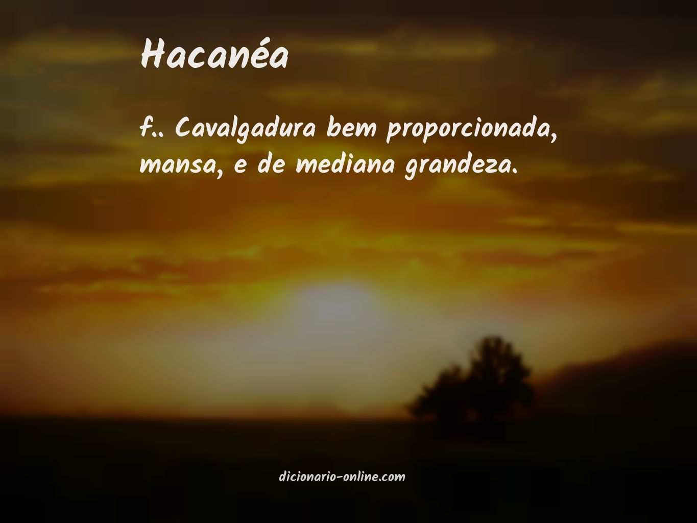 Significado de hacanéa