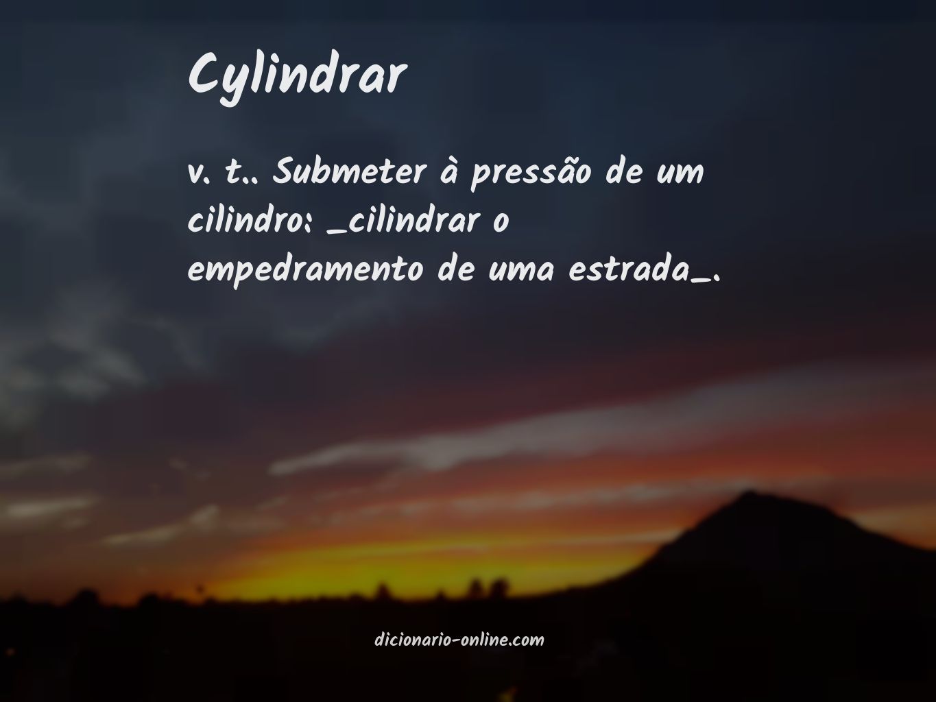 Significado de cylindrar