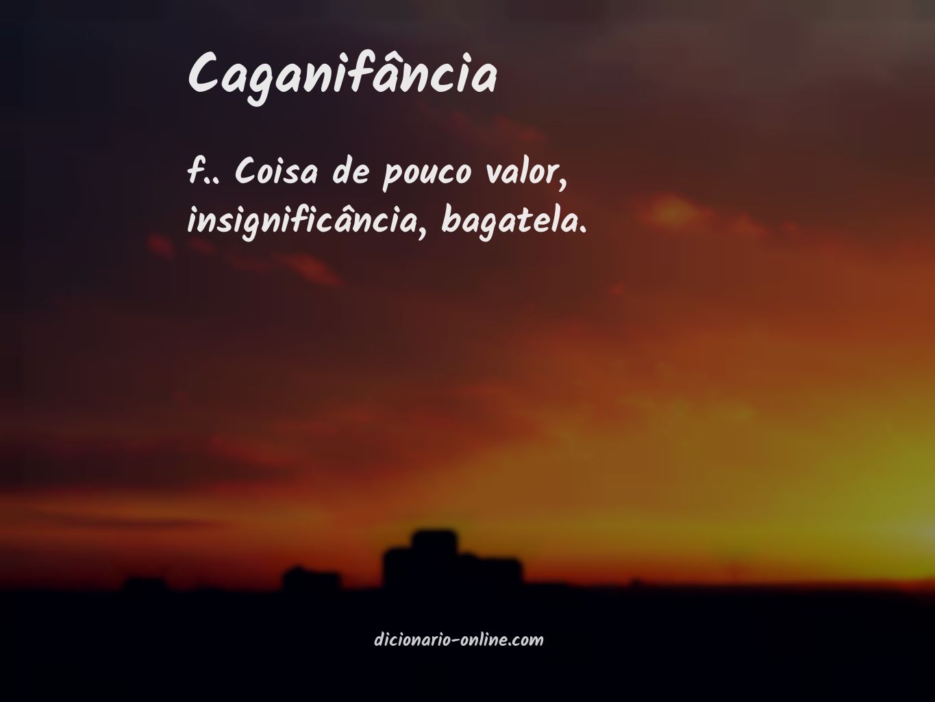 Significado de caganifância