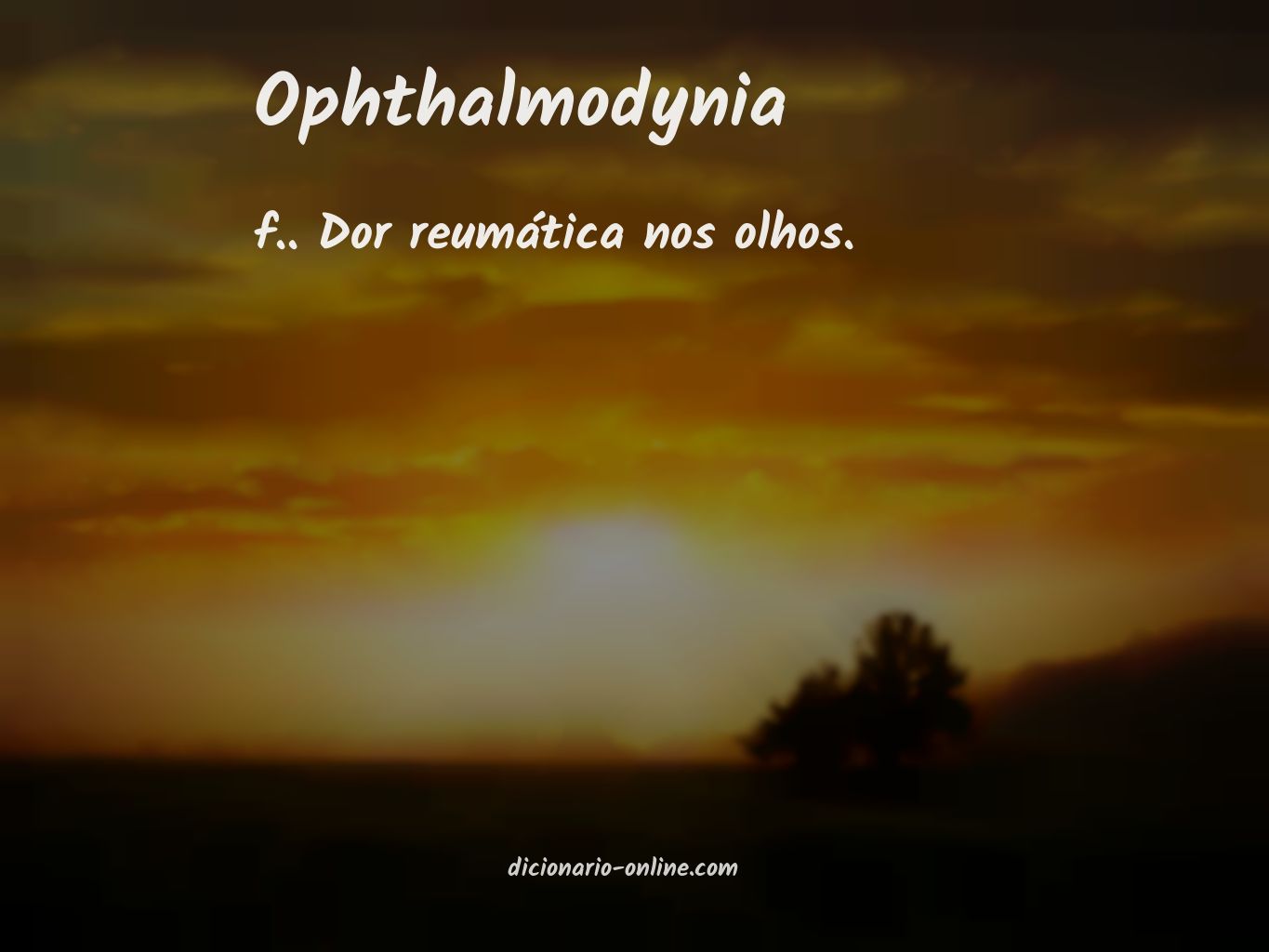 Significado de ophthalmodynia