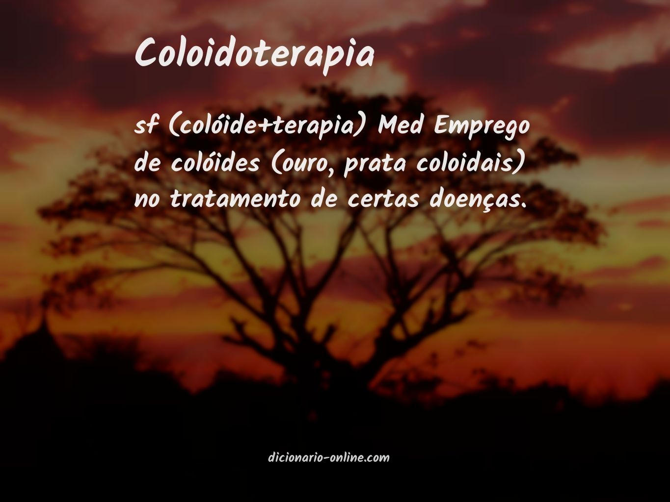 Significado de coloidoterapia