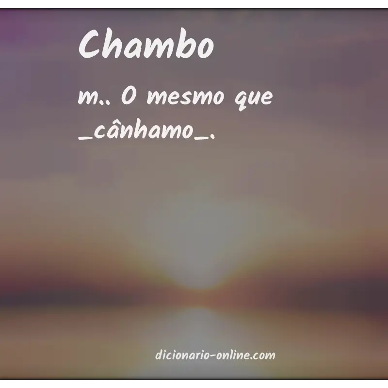 Significado de chambo