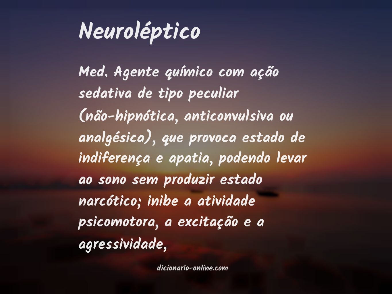 Significado de neuroléptico