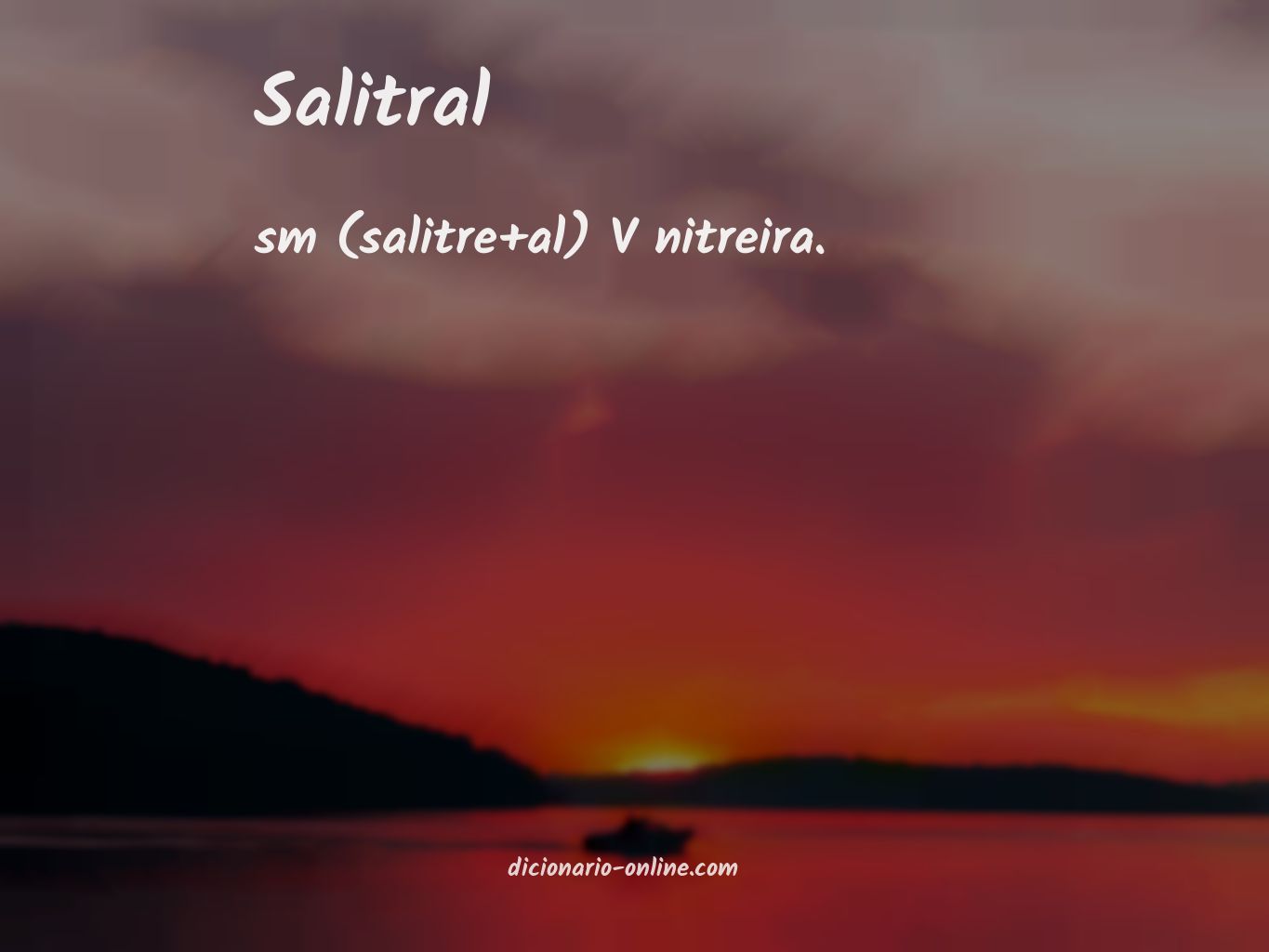 Significado de salitral