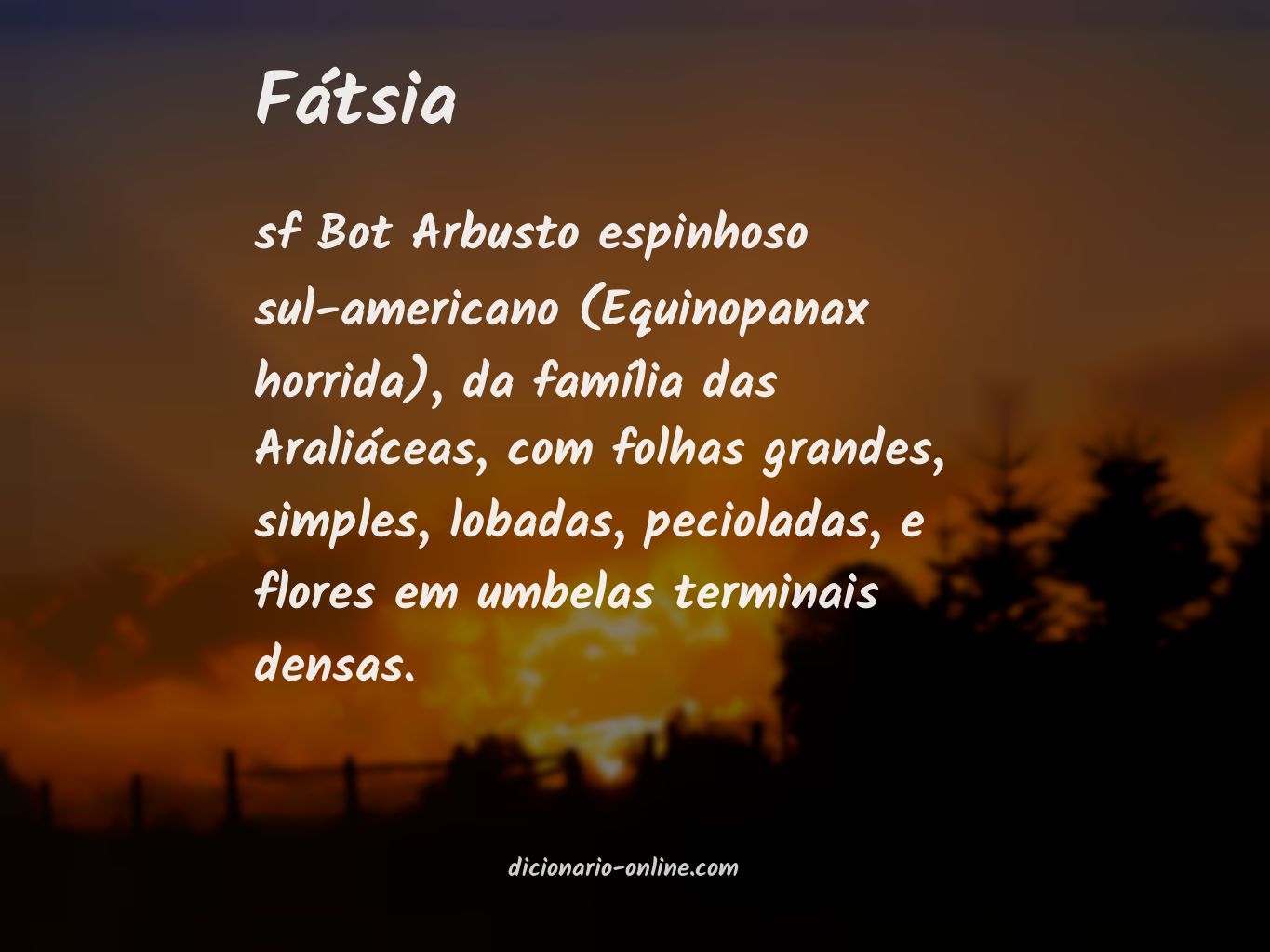 Significado de fátsia