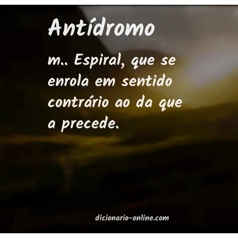Significado de antídromo