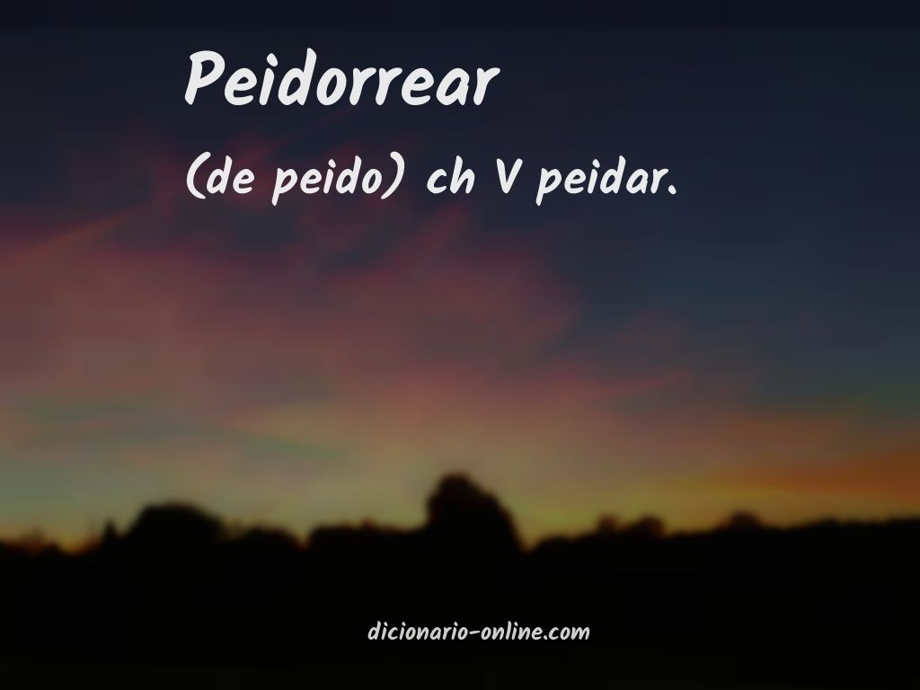 Significado de peidorrear