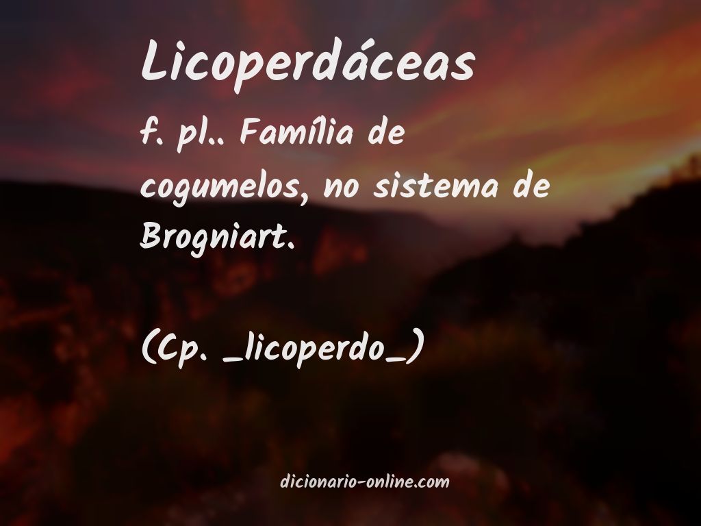 Significado de licoperdáceas