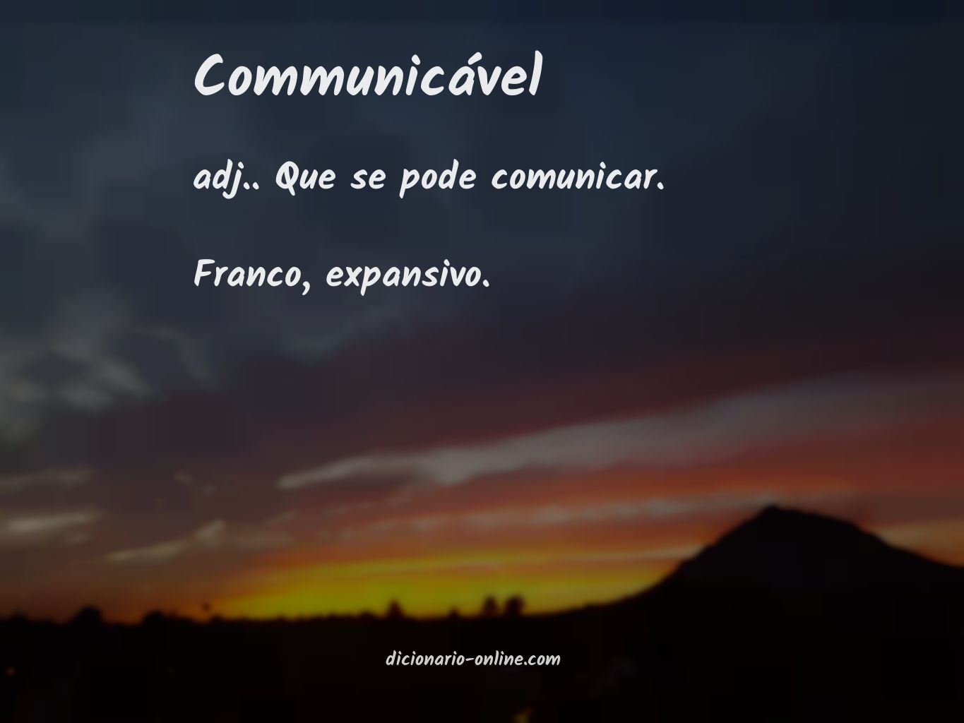 Significado de communicável