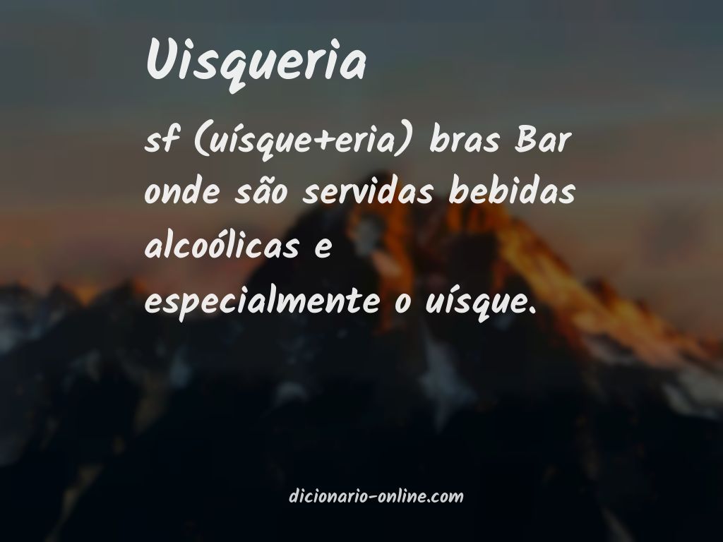 Significado de uisqueria