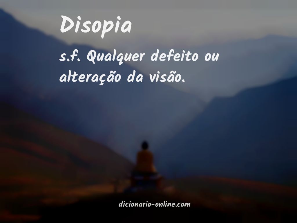 Significado de disopia