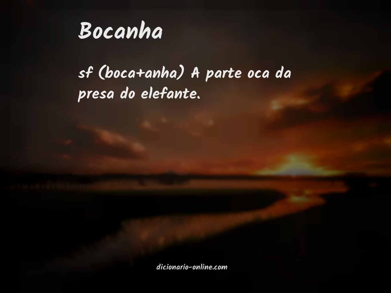 Significado de bocanha