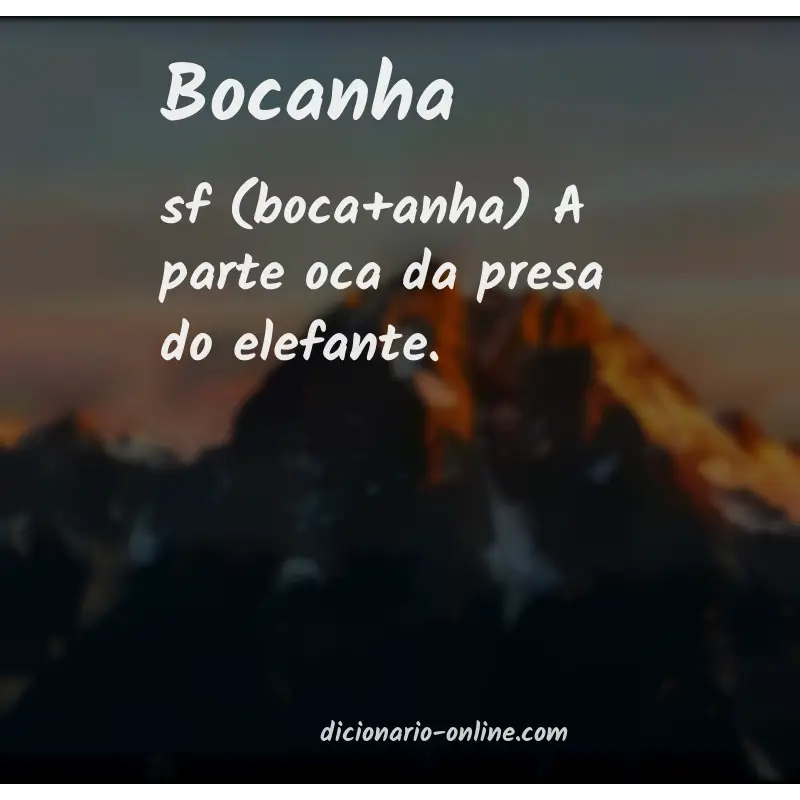 Significado de bocanha