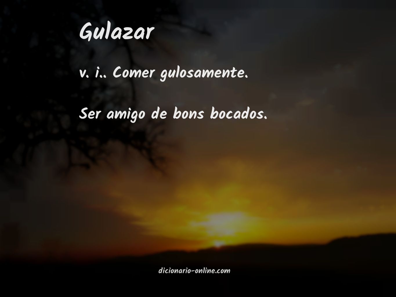 Significado de gulazar