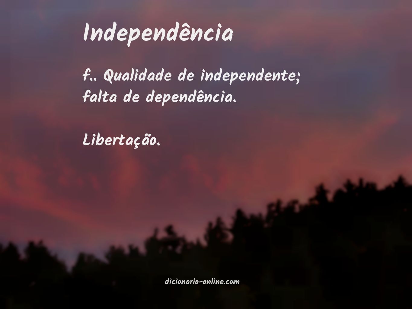 Significado de independência