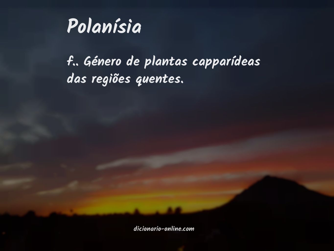 Significado de polanísia