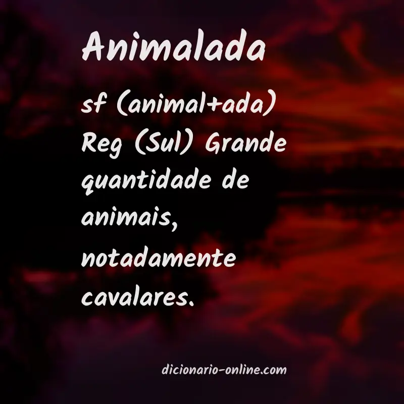 Significado de animalada