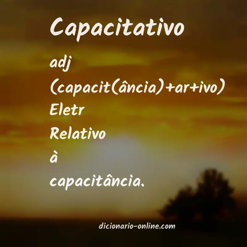 Significado de capacitativo