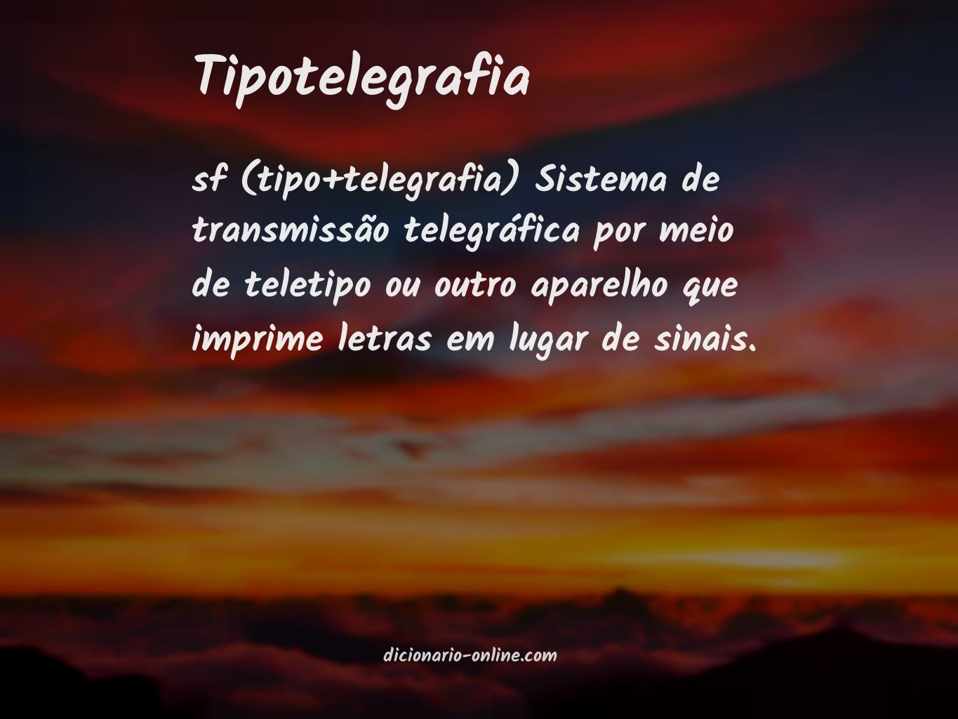 Significado de tipotelegrafia