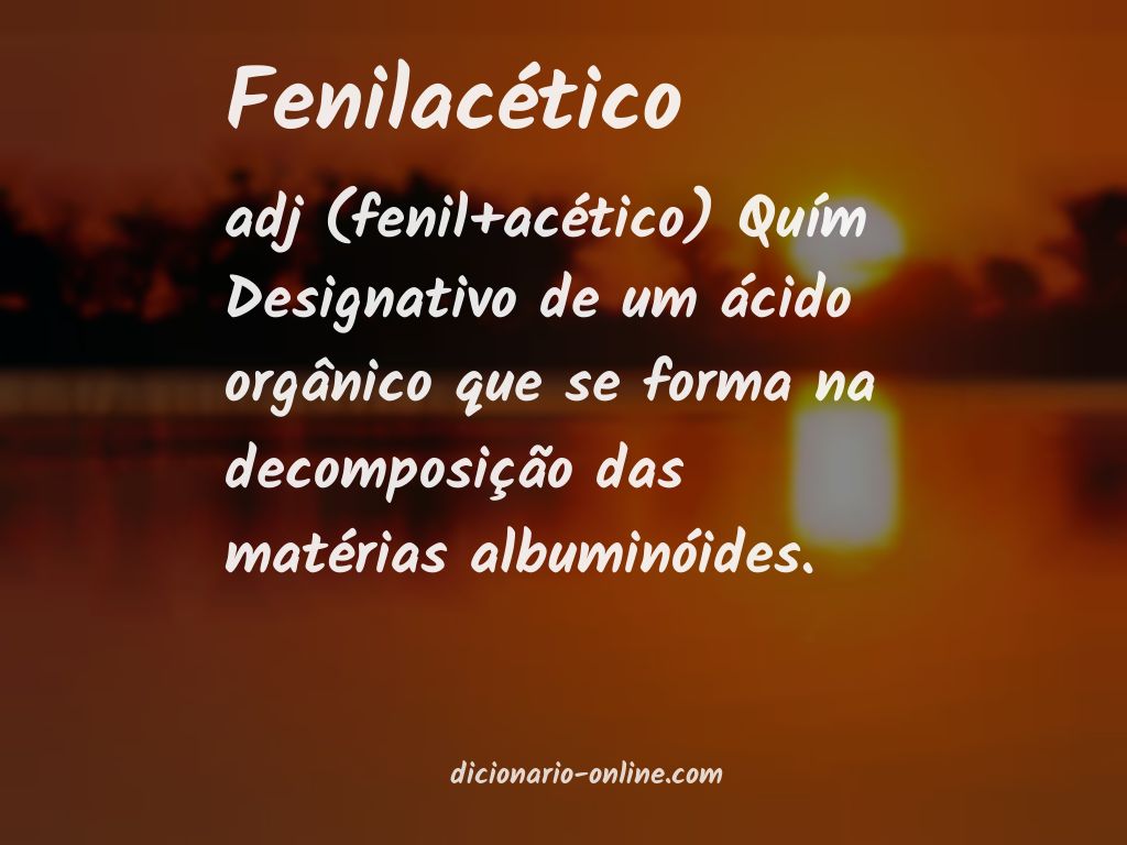 Significado de fenilacético