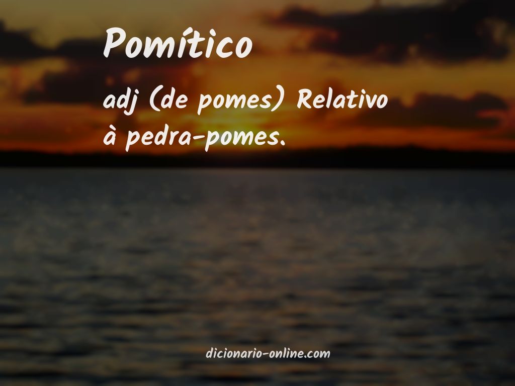 Significado de pomítico