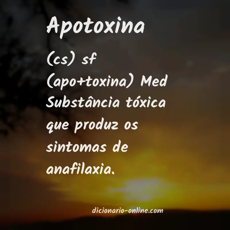 Significado de apotoxina