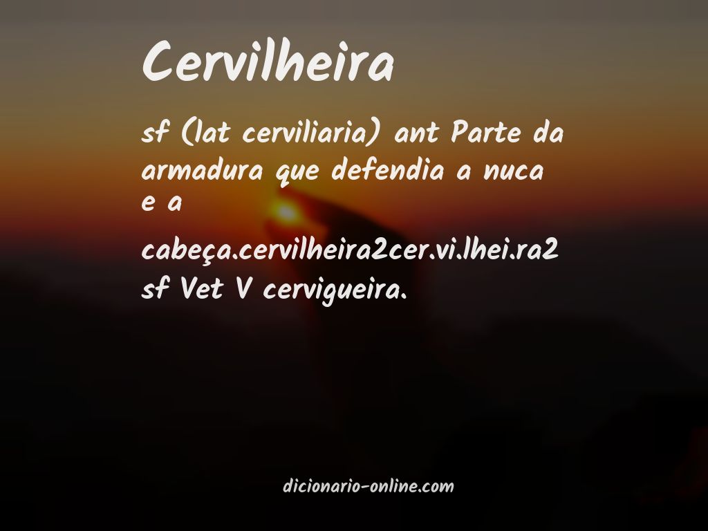 Significado de cervilheira