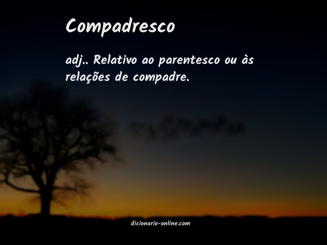 Significado de compadresco