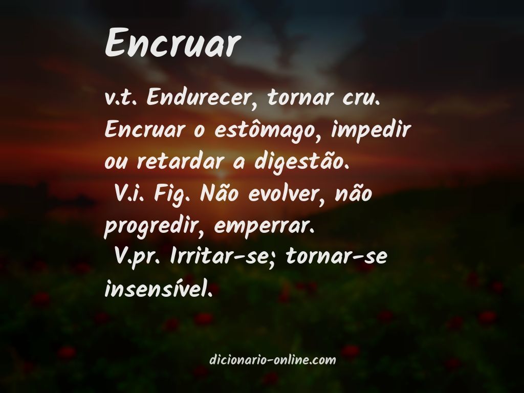 Significado de encruar