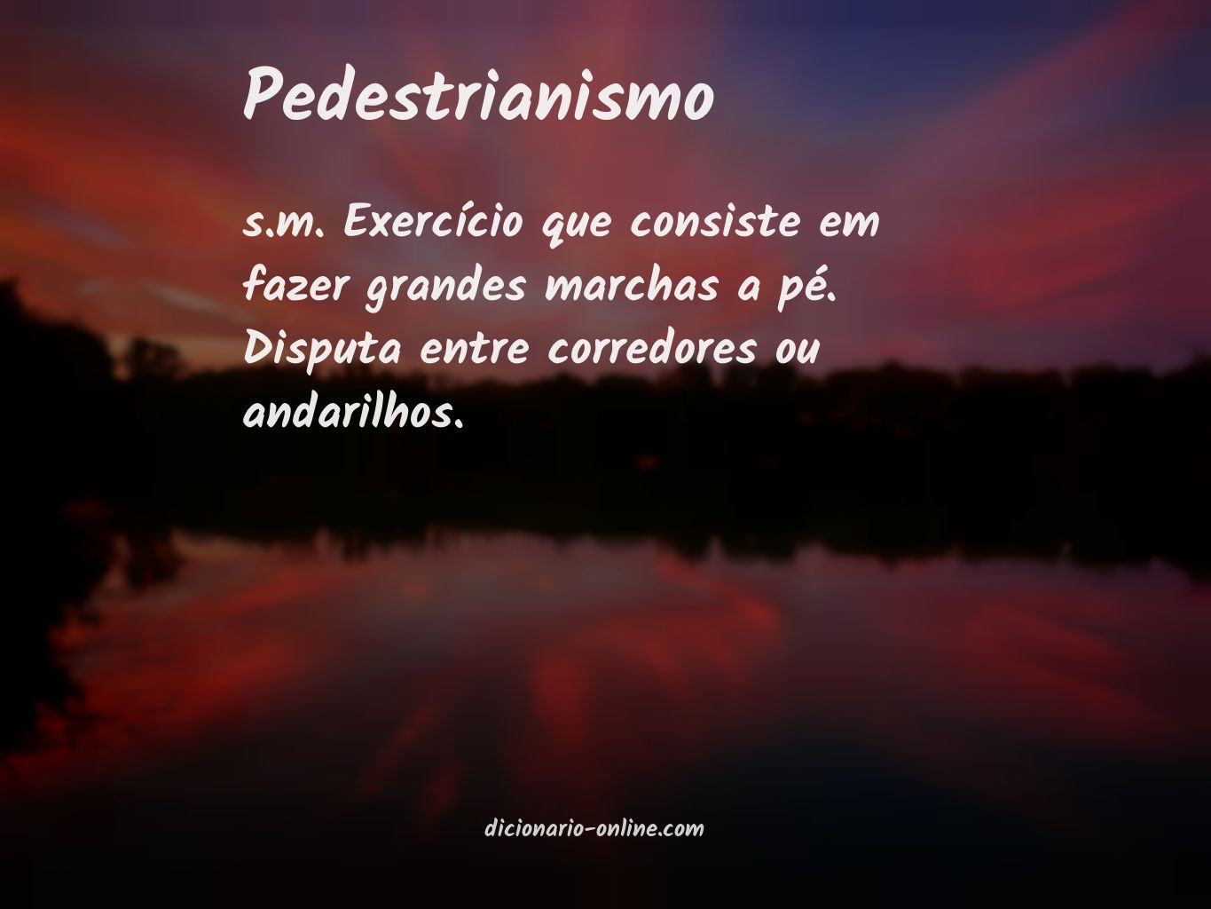 Significado de pedestrianismo